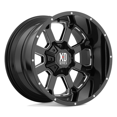 Buck 25 - 20in, Cast Aluminum, Gloss Black Milled, 20X9, 6X135/5.5, 0mm, 885463137964, SAE J2530, 885463137964