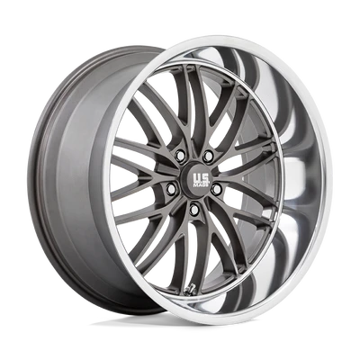 Santa Cruz - 22in, Cast Aluminum, Anthracite W/ Diamond Cut Lip, 22X10.5, 5X5.0, 0mm, 194933183661, 194933183661