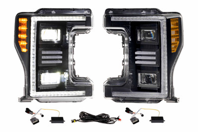 Headlight - XB Hybrid LED: Ford Super Duty (17-19 / Set) - 840203333181