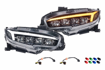 Headlight - XB LED: Honda Civic (16-21 / Gen II / Set) - 840203374818