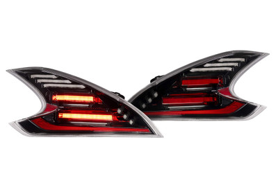 Tail Light - XB LED : 09-21 Nissan 370Z (Gen II / Black Red / Set) - 840203324530