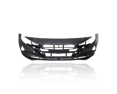 Bumper Cover - Compatible/Replacement for '21-23 Hyundai Elantra/Hybrid SE/SEL/Blue (Korea-Built) - Front Primed Without Lower Chrome Trim Hole, 86511AA000