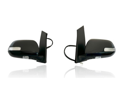 Door Mirror Compatible/Replacement for 18-20 Toyota Sienna Limited - Heated With Signal/Blindspot/Memory, Without Camera, Unpainted, Pair, Left Driver + Right Passenger Set, 8791008130C0, 8794008130C0