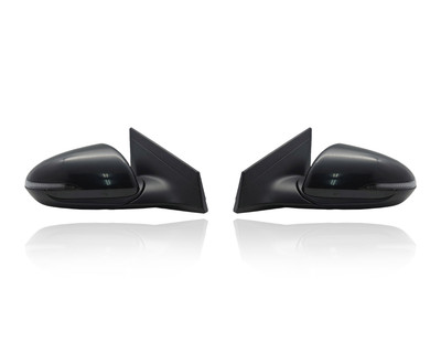 Door Mirror Replacement for 19-20 Hyundai Elantra - Power, Heated With Signal/Blindspot, Without Memory/Camera, Black Unpainted, Pair, Left Driver + Right Passenger Set, 87620F3530, 87610F3530