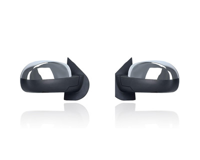 Door Mirror Compatible/Replacement for '09-14 Chevrolet Tahoe - Heated With Memory/Signal/Blindspot, Power-Folding Chrome, Pair, Left Driver + Right Passenger Set, 20843106, 20756774