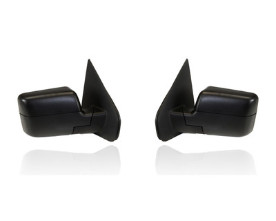 Door Mirror Compatible/Replacement for '07-08 Ford F-150 - Power, Heated With Signal/Puddle/Memory, Without Auto Dim, Black, Pair, Left Driver + Right Passenger Set, 8L3Z17682HA, 8L3Z17683HA