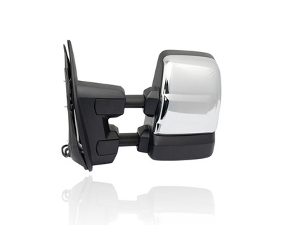 Door Mirror Compatible/Replacement for '16-16 Nissan Titan/XD SL - Extendable With Signal/Blindspot, Without Memory/Camera, Chrome, Left Hand - Driver, 96302EZ91E
