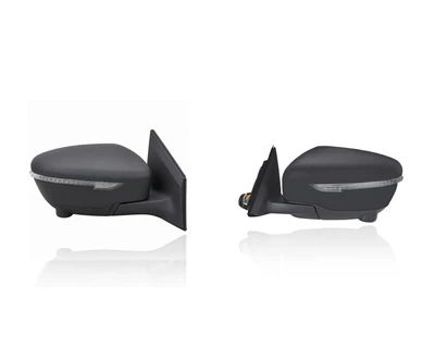 Door Mirror Compatible/Replacement for '17-20 Nissan Rogue/Hybrid SV/SL - Power, Heated With Signal/Memory/Camera, Unpainted, Pair, Left Driver + Right Passenger Set, 963016FL0A, 963026FL0A