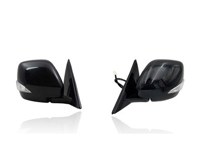 Door Mirror Compatible/Replacement for '17-20 Nissan Armada SV - Power, Non-Heated With Signal, Without Puddle, Textured, Pair, Left Driver + Right Passenger Set, 963015ZW0B, 963025ZW0B