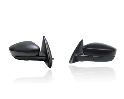 Door Mirror Compatible/Replacement for '11-18 Volkswagen Jetta Sedan Base/S - Power, Heated Without Signal/Blindspot/Memory, Textured, Pair, Left Driver + Right Passenger Set, 5C7857508AG, 5C7857507AF