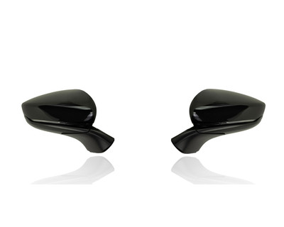 Door Mirror Compatible/Replacement for '19-25 Mazda Mazda3 Hatchback - Power, Heated With Signal/Blindspot, Without Memory, Unpainted, Pair, Left Driver + Right Passenger Set, BEMF69121E, BEMF69181E