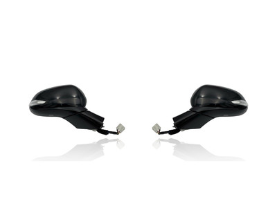 Door Mirror Compatible/Replacement for '19-20 Hyundai Santa Fe Limited - Power, Heated With Signal, Without Camera, Unpainted, Pair, Left Driver + Right Passenger Set, 87620S2130, 87610S2130