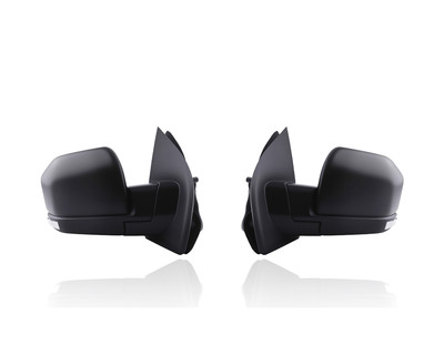 Door Mirror Replacement for 15-18 Ford F-150 - Non-Extendable, Power With Signal/Puddle, Without Blindspot/Camera, Unpainted, Pair, Left Driver + Right Passenger Set, FL3Z17682KDPTM, FL3Z17683KEPTM