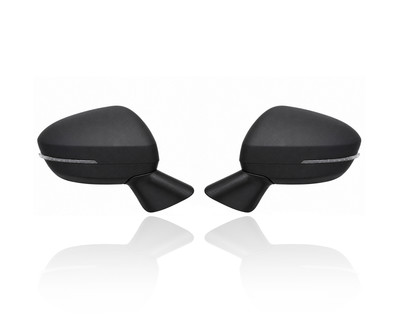 Door Mirror Replacement for 22-23 Mitsubishi Outlander - Power Non-Heated With Signal/Blindspot/Cover Without Camera Manual-Folding Unpainted Pair Left Driver + Right Passenger Set 7632F106 7632F105