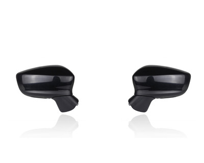 Door Mirror Compatible/Replacement for '14-16  Mazda Mazda3 (Japan-Built) - Non-Heated With Blindspot, Without Signal, Unpainted, Pair, Left Driver + Right Passenger Set, BHP369121D, BHP369181E