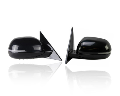 Door Mirror Compatible/Replacement for '20-20 Kia Soul - Heated With Signal, Without Blindspot, Pair, Left Driver + Right Passenger Set, 87620K0430, 87610K0430