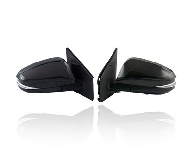 Door Mirror Replacement for 16-18 Toyota RAV4/Hybrid SE/Limited/Platinum (Japan-Built) - Heated With Signal/Blindspot/Camera, Unpainted, Pair, Left Driver + Right Passenger Set, 8791042D20, 8794042C90