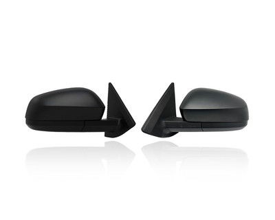 Door Mirror Compatible/Replacement for '24-25 Toyota Tacoma - Power, Heated With Cover, Without Blindspot/Signal/Camera, Textured Black, Pair, Left Driver + Right Passenger Set, 87910AK010, 87940AK010