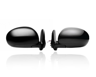 Door Mirror Compatible/Replacement for '09-14 Nissan Cube - Power, Heated, Unpainted, Pair, Left Driver + Right Passenger Set, 963011FC0C, 963021FC0C