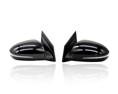 Door Mirror Compatible/Replacement for '19-21 Hyundai Tucson Limited/Ultimate - Heated With Signal/Blindspot, Without Camera, Unpainted, Pair, Left Driver + Right Passenger Set, 87620D3930, 87610D3930