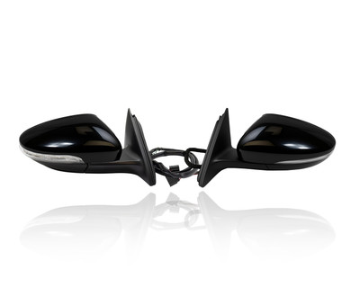 Door Mirror Replacement for 16-19 Volkswagen Passat - Power, Heated With Signal/Blindspot/Memory, Manual-Folding Unpainted, Pair, Left Driver + Right Passenger Set, 561857508BE9B9, 561857507BE9B9