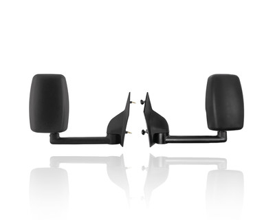 Door Mirror Compatible/Replacement for '03-11 Chevrolet Express/GMC Savana 1500/2500/3500 - Manual, Non-Heated, Dualglass Foldaway Black, Pair, Left Driver + Right Passenger Set, 25894030, 25894029