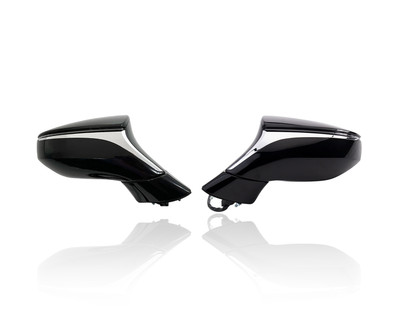 Door Mirror Replacement for 19-21 Lexus ES300h/350 - Power, Heated Black With Signal, Without Dim/Blindspot, Manual-Folding Unpainted, Pair, Left Driver + Right Passenger Set, 8791006471, 8794006471
