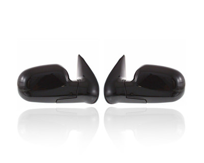 Door Mirror Compatible/Replacement for '03-04 Hyundai Santa Fe GLS - Power Nonheated Unpainted, Pair, Left Driver + Right Passenger Set, 8762026601, 8761026301