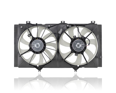 Dual Radiator and Condenser Fan Assembly For TO3115163 10-10 Toyota Camry 4Cy Manual, 11-11 Camry 2.5L, 09-16 Venza 2.7L With Tow Package