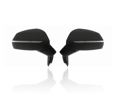 Door Mirror Compatible/Replacement for '18-23 Audi Q5/SQ5 - Power, Heated With Signal, Without Camera, Manual-Folding Unpainted, Pair, Left Driver + Right Passenger Set, 80B857410B9B9, 80B857409C9B9