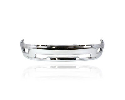 Bumper -  Compatible/Replacement for '09-12 Dodge/RAM 1500 - Front Facebar With Fog Lamp Hole, Chrome, 55112609AA