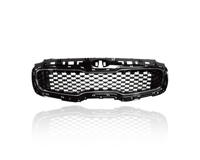 Grille -  Compatible/Replacement for '17-19 Kia Sportage LX/EX - Upper, Chrome Glossy Black Frame Without Sensor Hole, 86350D9010, CAPA