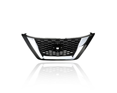 Grille -  Compatible/Replacement for '19-23 Nissan Murano - Upper Chrome Frame, Glossy Black Insert, 623109UF0D