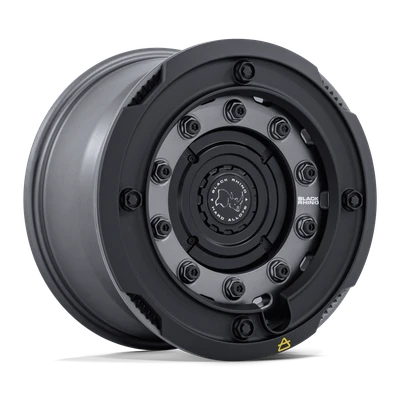 ARX - 17in, Cast Aluminum, Gun Black W/ Matte Black Ring, 17X8.5, 6X135/5.5, 0mm, 194933393558, SAE J2530 JWL VIA, 194933393558