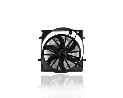 Dual Radiator and Condenser Fan Assembly For CH3115148 05-05 Jeep Liberty 3.7L - With Module & Shroud