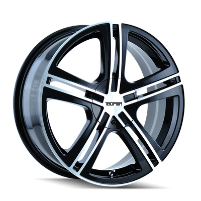 TR62 - 16in, Gloss Black Machined, 16X7, 4x100/4x114.3, 40mm, 729419106560, 729419106560