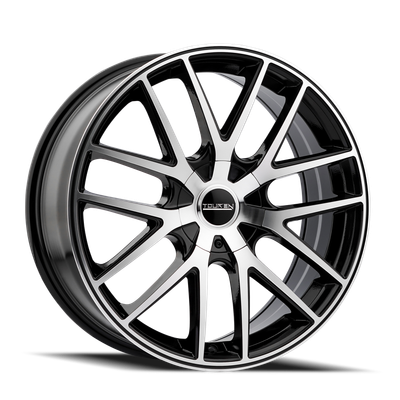 TR60 - 17in, Gloss Black Machined, 17X7.5, 5x108/5x114.3, 42mm, 729419077945, 729419077945