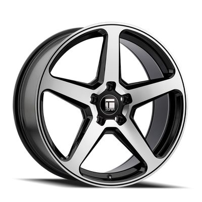 TF96 - 20in, Gloss Black Machined, 20X9, 5x114.3, 35mm, 729419180607, 729419180607