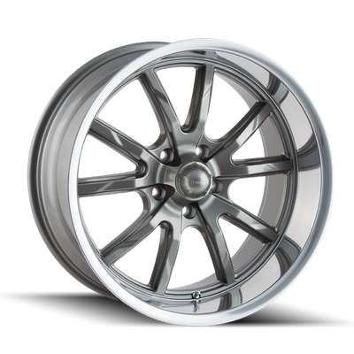 650 - 18in, Gloss Grey Polished, 18X8, 5x120.65, 0mm, 729419102357, 729419102357
