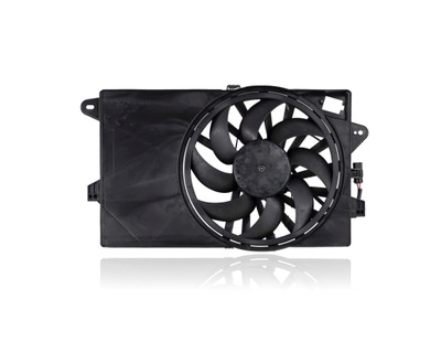 Dual Radiator and Condenser Fan Assembly For 55111351AB 12-17 Fiat 500 HB/500c Convertible - Type 2 Without AC