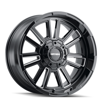 Apollo - 20in, Gloss Black Milled, 20X9, 8x170, 0mm, 729419166724, 729419166724