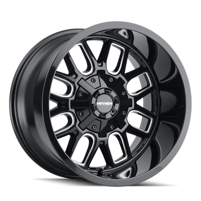 Cogent - 20in, Gloss Black Milled, 20X9, 8x180, 0mm, 729419126445, 729419126445