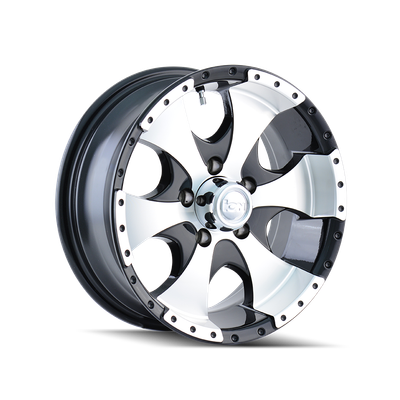 136 - 14in, Gloss Black Machined, 14X6, 5x114.3, 0mm, 729419109004, 729419109004
