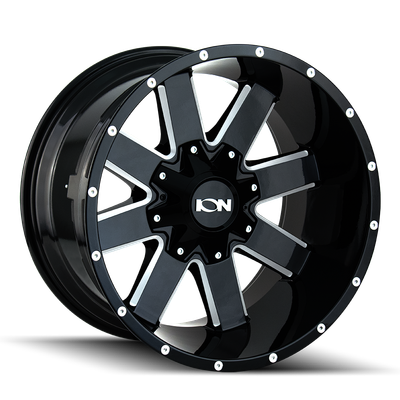 141 - 17in, Gloss Black Milled, 17X9, 6x135/6x139.7, 18mm, 729419101701, 729419101701