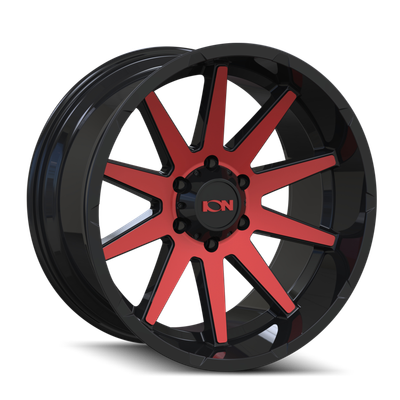 143 - 20in, Gloss Black Red Machined, 20X9, 8x170, 18mm, 729419145408, 729419145408