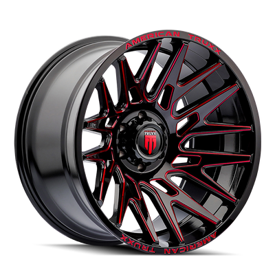 Evolution - 22in, Gloss Black Prizm Red, 22X12, 8x165.1, -44mm, 729419180010, 729419180010
