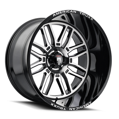 Restless - 24in, Gloss Black Milled, 24X14, 8x165.1, -76mm, 729419173982, 729419173982