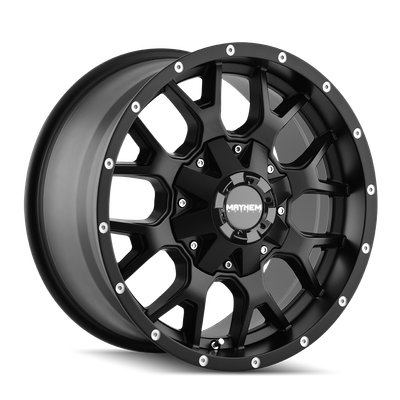Warrior - 20in, Matte Black, 20X9, 5x150/5x139.7, 18mm, 729419074159, 729419074159