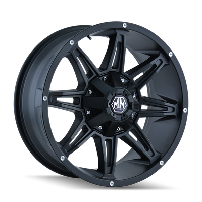 Rampage  - 20in, Matte Black, 20X9, 8x165.1, 18mm, 729419188900, 729419188900