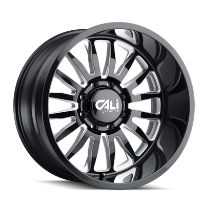 Summit - 22in, Gloss Black/Milled Spokes, 22X12, 8x180, -51mm, 729419193539, 729419193539